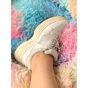 Wild Fable White Faux-Leather Chunky Sneaker